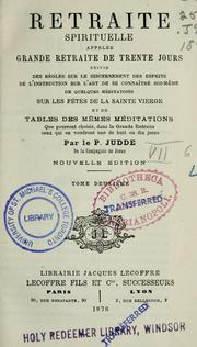 Cover of: Oeuvres spirituelles du P. Judde by Claude Judde