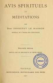 Cover of: Avis spirituels et méditations