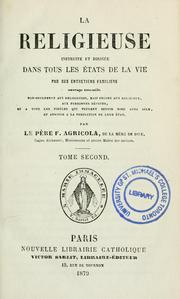 Cover of: La religieuse: institute et dirigée dans tous les états de la vie par des entretiens familiers ..