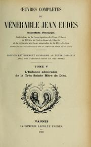 Cover of: Œuvres complètes du vénérable Jean Eudes, missionnaire apostolique by Eudes, Jean Saint