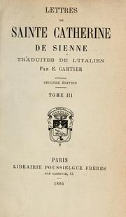 Cover of: Lettres de Sainte Catherine de Sienne