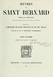 Cover of: Oeuvres de Saint Bernard by Saint Bernard of Clairvaux