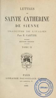 Cover of: Lettres de Sainte Catherine de Sienne by Saint Catherine of Siena