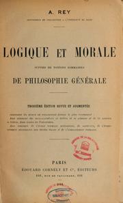 Cover of: Logique et morale