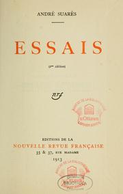 Cover of: Essais by André Suarès