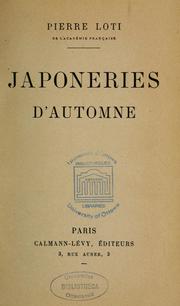 Cover of: Japoneries d'automne