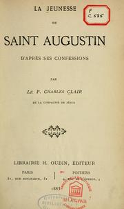 Cover of: La jeunesse de saint Augustin by Charles Clair