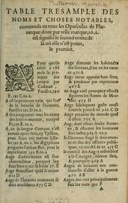 Cover of: Les Oeuvres morales et meslees