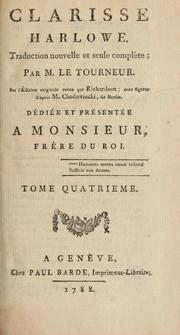 Cover of: Clarisse Harlowe: Traduction nouvelle et seule complète