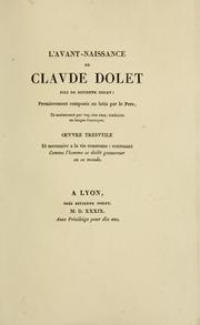 L'avant-naissance de Clavde Dolet, fils de Estienne Dolet by Étienne Dolet