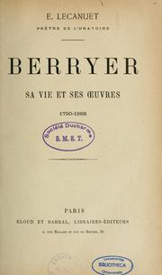 Cover of: Berryer by Edouard Lecanuet
