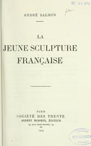 Cover of: La jeune sculpture française