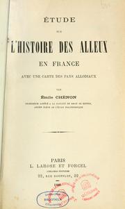 Cover of: Étude sur l'histoire des alleux en France avec une carte des pays allodiaux