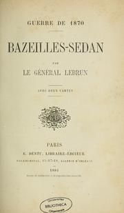 Cover of: Guerre de 1870, Bazeilles-Sedan