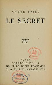 Cover of: Le secret ...