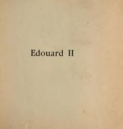 Cover of: Edouard II: tragédie