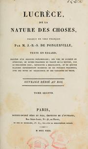 De la nature des choses by Lucrèce