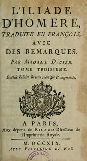 Cover of: L'Iliade d'Homère by Homère