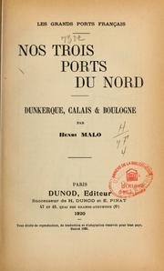 Cover of: Nos trois ports du Nord