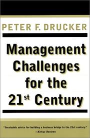 Cover of: Management Challenges for the 21st Century by Peter F. Drucker