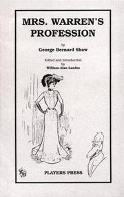 Cover of: Mrs. Warren's profession by George Bernard Shaw