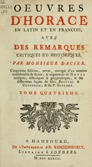 Oeuvres d'Horace en latin et en françois by Horace