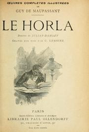 Cover of: Le Horla by Guy de Maupassant