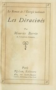 Cover of: Les déracinés