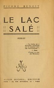 Cover of: Le lac salé: roman
