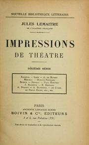 Cover of: Impressions de théâtre