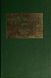 Cover of: Current biography yearbook, 1979