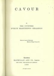 Cover of: Cavour by Martinengo-Cesaresco, Evelyn Lilian Hazeldine Carrington contessa