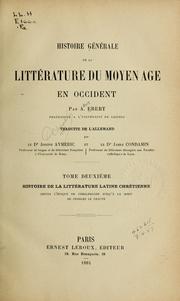 Cover of: Histoire générale de la littérature du moyen age en occident