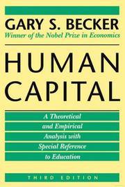 Cover of: Human Capital by Gary Stanley Becker