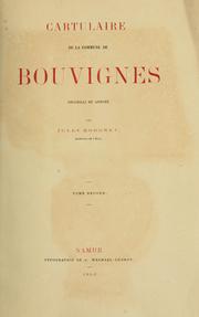 Cover of: Cartulaire de la commune de Bouvignes by Jules Borgnet