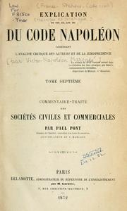 Cover of: Explication théorique et pratique du Code Napoléon by Victor Napoléon Marcadé