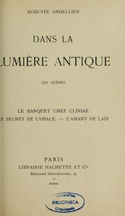 Cover of: Dans la lumière antique