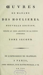 Cover of: Oeuvres de madame Des Houlières