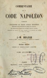 Cover of: Commentaire sur le Code Napoléon...