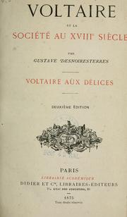 Cover of: Voltaire et la société au XVIIIe siècle