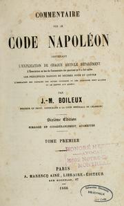 Cover of: Commentaire sur le Code Napoléon...