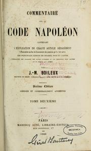 Cover of: Commentaire sur le Code Napoléon...