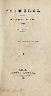 Cover of: Pignerol: histoire du temps de Louis XIV, 1680