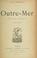 Cover of: Outre-Mer