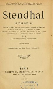 Cover of: Stendhal (Henri Beyle): Journal