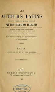 Cover of: Tacite: livres XI, XII et XIII des Annales