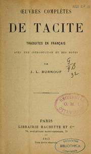 Cover of: Oeuvres complètes by P. Cornelius Tacitus