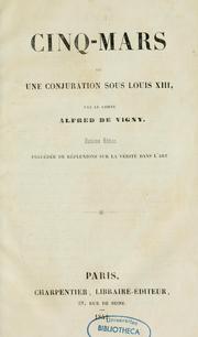 Cover of: [Oeuvres] by Alfred de Vigny