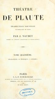 Cover of: Théâtre de Plaute