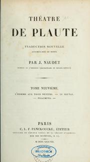 Cover of: Théâtre de Plaute